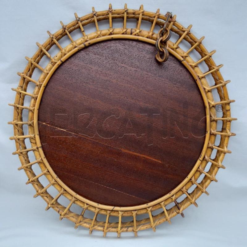 SPECCHIO ROTONDO CORNICE BAMBOO INTRECCIO | Mercatino dell'Usato San maurizio canavese 4
