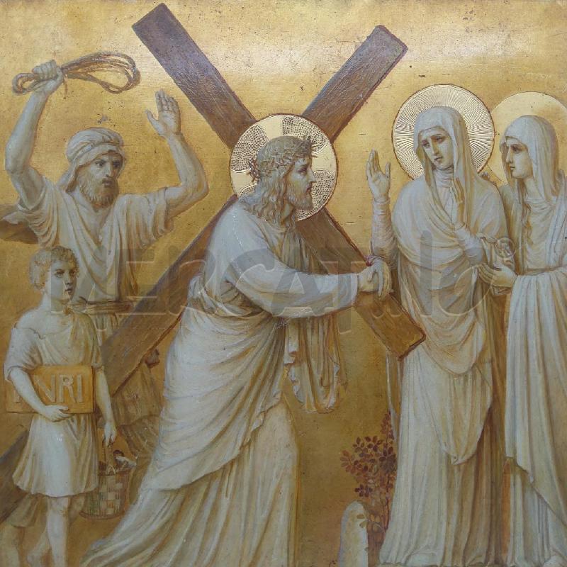 STAMPA SU LEGNO PASSIONE DI CRISTO DORATA | Mercatino dell'Usato San maurizio canavese 2