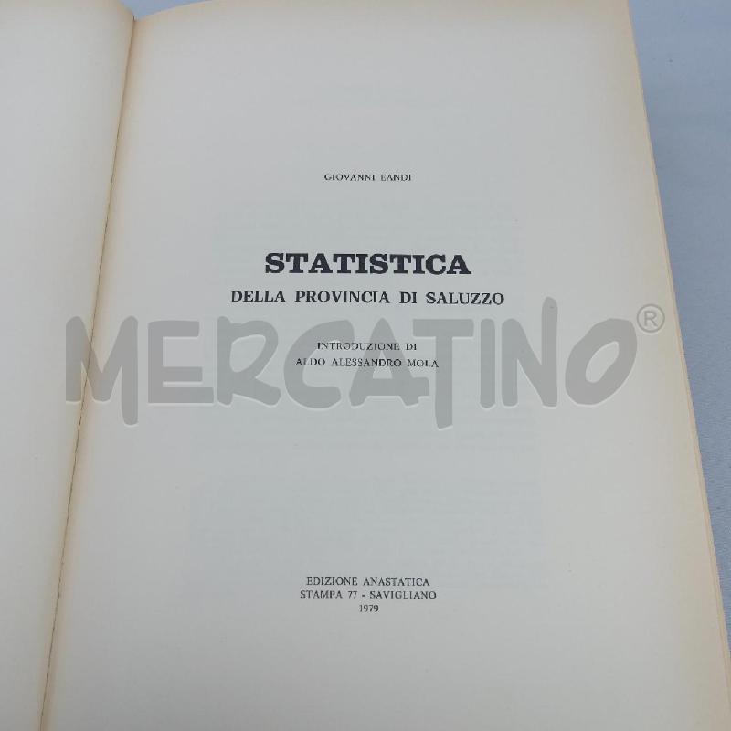 STATISTICA DELLA PROVINCIA DI SALUZZO 1979 EANDI 1/2 | Mercatino dell'Usato San maurizio canavese 4