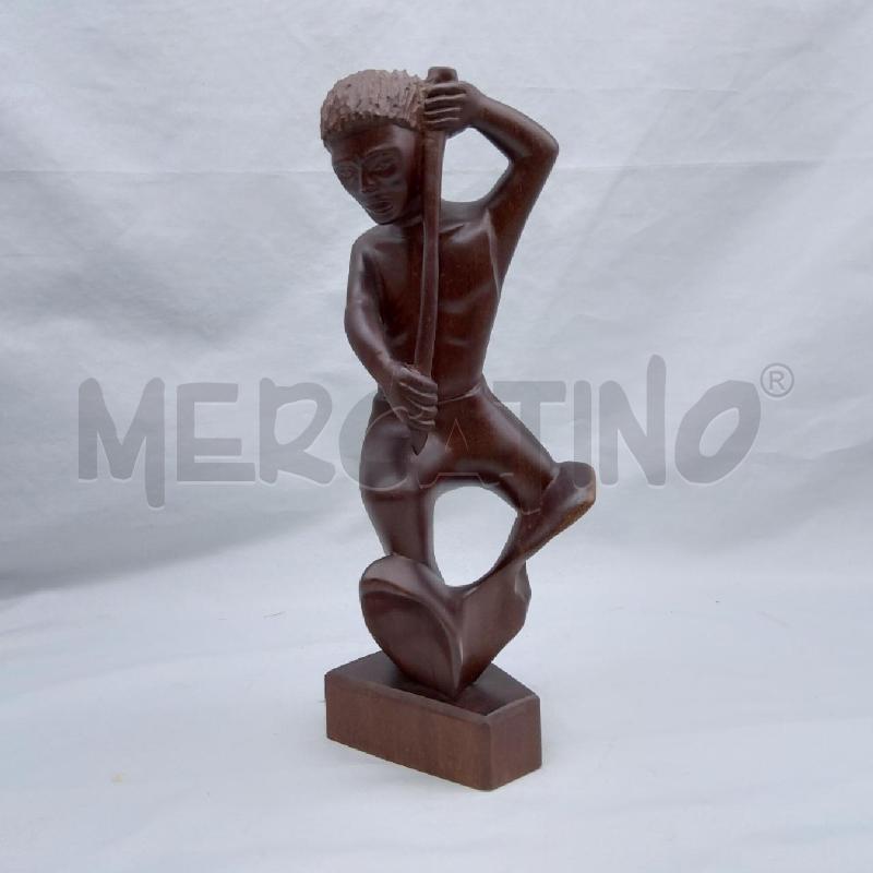 STATUA LEGNO UOMO CON LANCIA | Mercatino dell'Usato San maurizio canavese 2