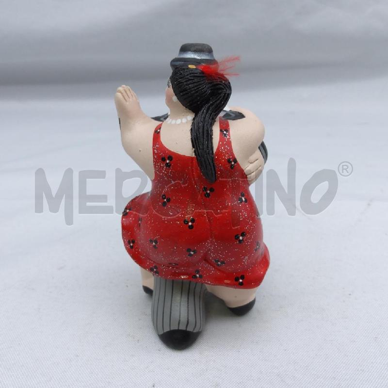STATUINA BALLERINI DI TANGO VESTITO ROSSO FIORELLINI | Mercatino dell'Usato San maurizio canavese 2