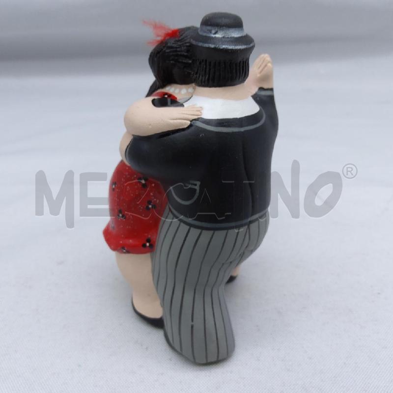 STATUINA BALLERINI DI TANGO VESTITO ROSSO FIORELLINI | Mercatino dell'Usato San maurizio canavese 3