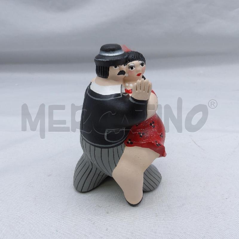 STATUINA BALLERINI DI TANGO VESTITO ROSSO FIORELLINI | Mercatino dell'Usato San maurizio canavese 4