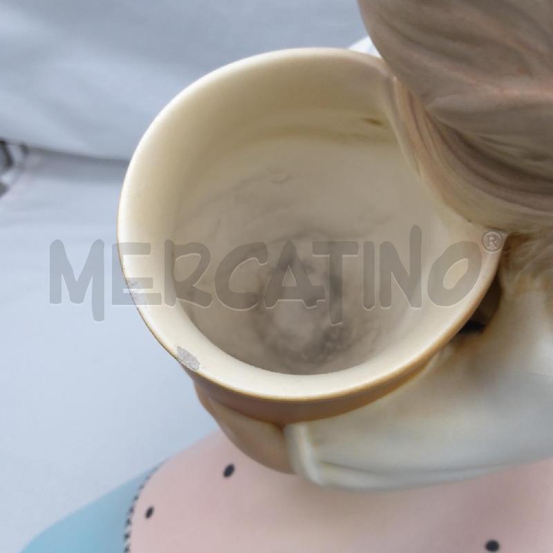 STATUINA BIMBA VESTITO ROSA AZZURRO CON VASO | Mercatino dell'Usato San maurizio canavese 3
