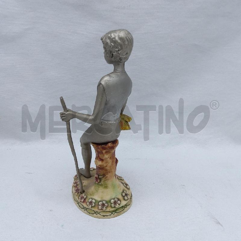 STATUINA BIMBO SEDUTO PELTRO E RESINA  | Mercatino dell'Usato San maurizio canavese 3