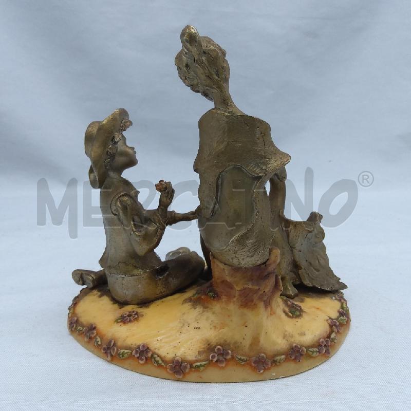 STATUINA COPPIA CON CIGNO BRONZO PRINMO CAREZZA | Mercatino dell'Usato San maurizio canavese 3