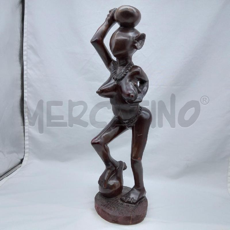STATUINA ETNICA LEGNO DONNA  | Mercatino dell'Usato San maurizio canavese 1
