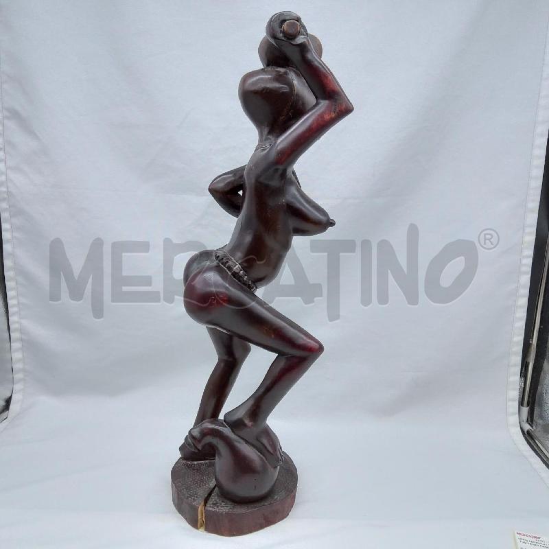 STATUINA ETNICA LEGNO DONNA  | Mercatino dell'Usato San maurizio canavese 3