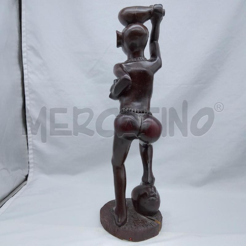 STATUINA ETNICA LEGNO DONNA  | Mercatino dell'Usato San maurizio canavese 4