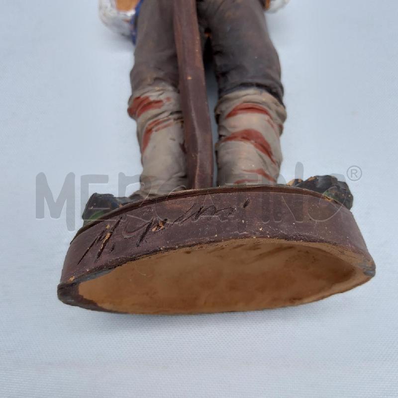 STATUINA TERRACOTTA SICILIANA FIRMATA H 20 CM  | Mercatino dell'Usato San maurizio canavese 3