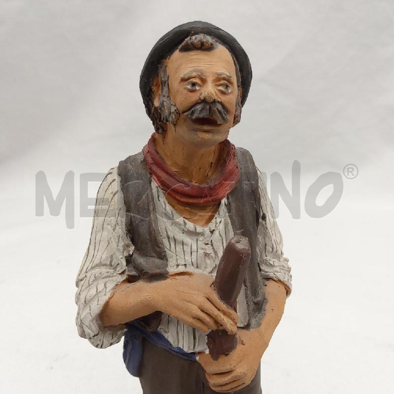 STATUINA TERRACOTTA SICILIANA FIRMATA H 20 CM  | Mercatino dell'Usato San maurizio canavese 4