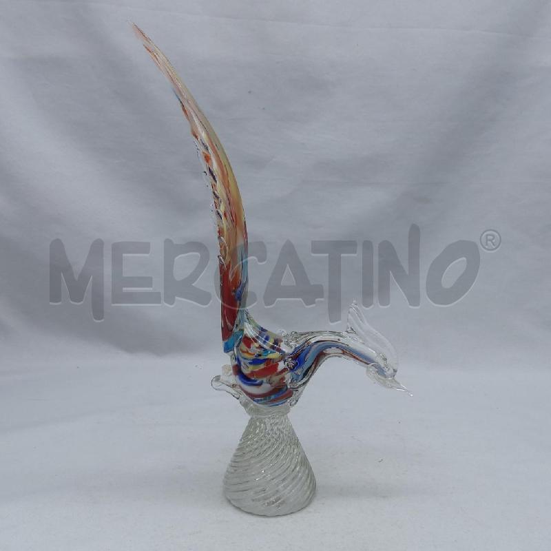 STATUINA UCCELLO VARIOPINTO VETRO  | Mercatino dell'Usato San maurizio canavese 3