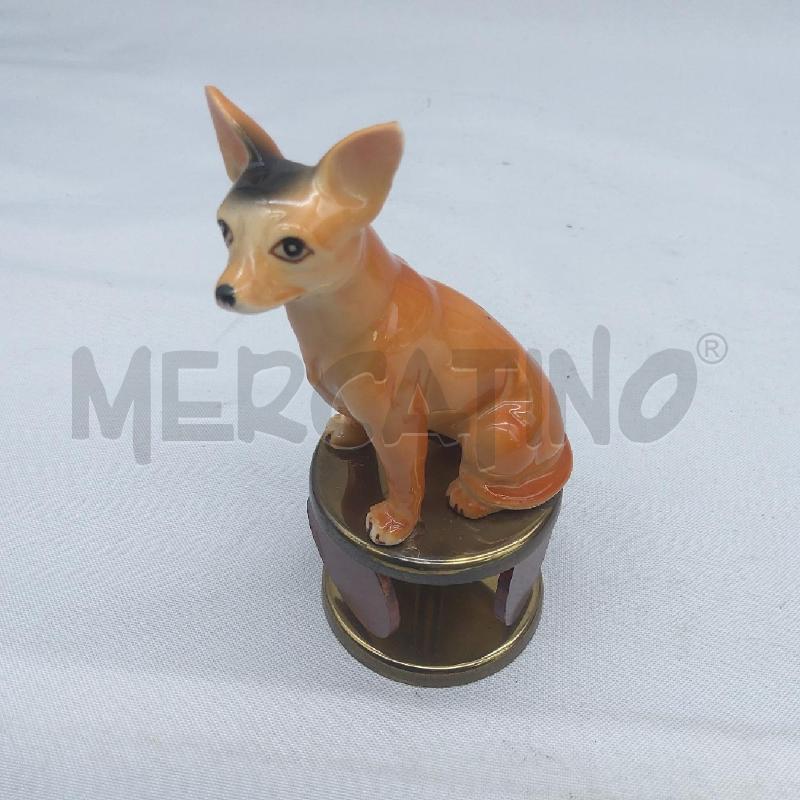 STATUINA VINTAGE CANE CHIHUAHUA BASE OTTONATA | Mercatino dell'Usato San maurizio canavese 1