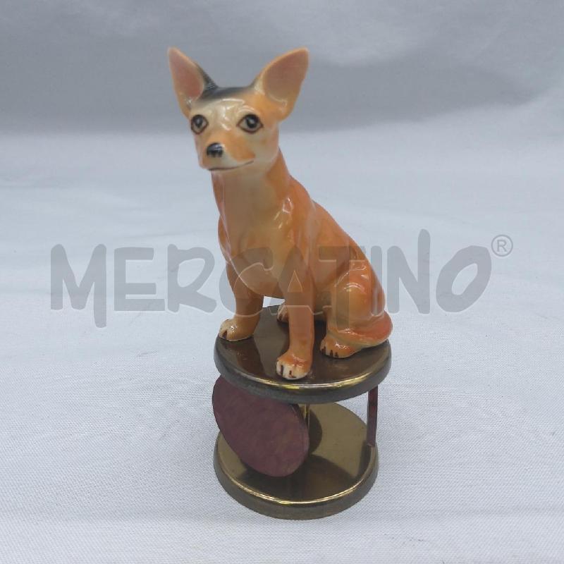 STATUINA VINTAGE CANE CHIHUAHUA BASE OTTONATA | Mercatino dell'Usato San maurizio canavese 4