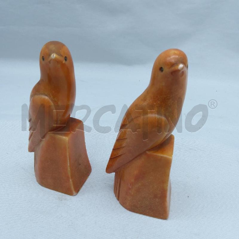 STATUINE PZ 2 PASSEROTTO MARMO ARANCIO | Mercatino dell'Usato San maurizio canavese 1