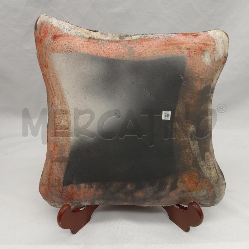 SVUOTA TASCHE CERAMICA ARTISTICA QUADRATO ARANCIO GRIGIO | Mercatino dell'Usato San maurizio canavese 2
