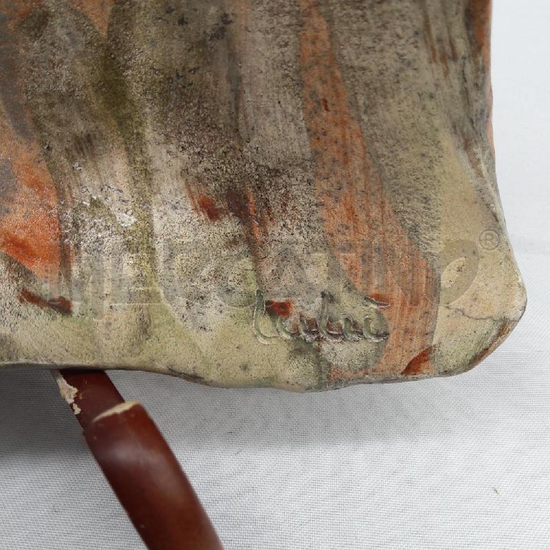 SVUOTA TASCHE CERAMICA ARTISTICA QUADRATO ARANCIO GRIGIO | Mercatino dell'Usato San maurizio canavese 3