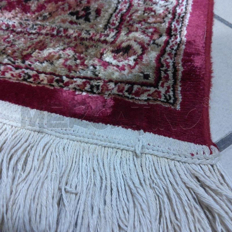 TAPPETINO PERSIANO BORDEAUX 45X55 FRANGE BIANCHE | Mercatino dell'Usato San maurizio canavese 5