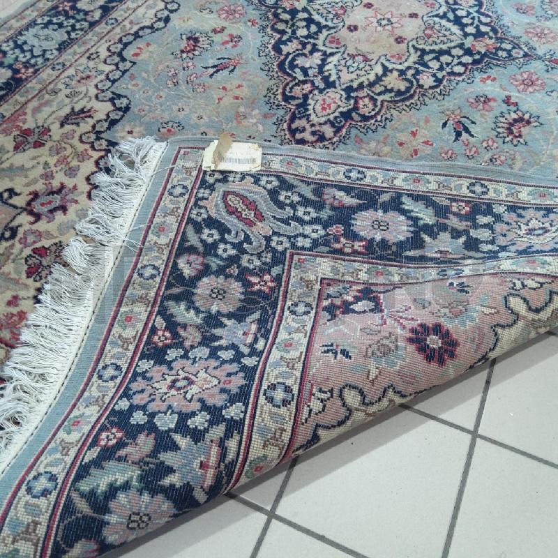 TAPPETO 391 X 178 AZZURRO BLU FRANGE | Mercatino dell'Usato San maurizio canavese 3