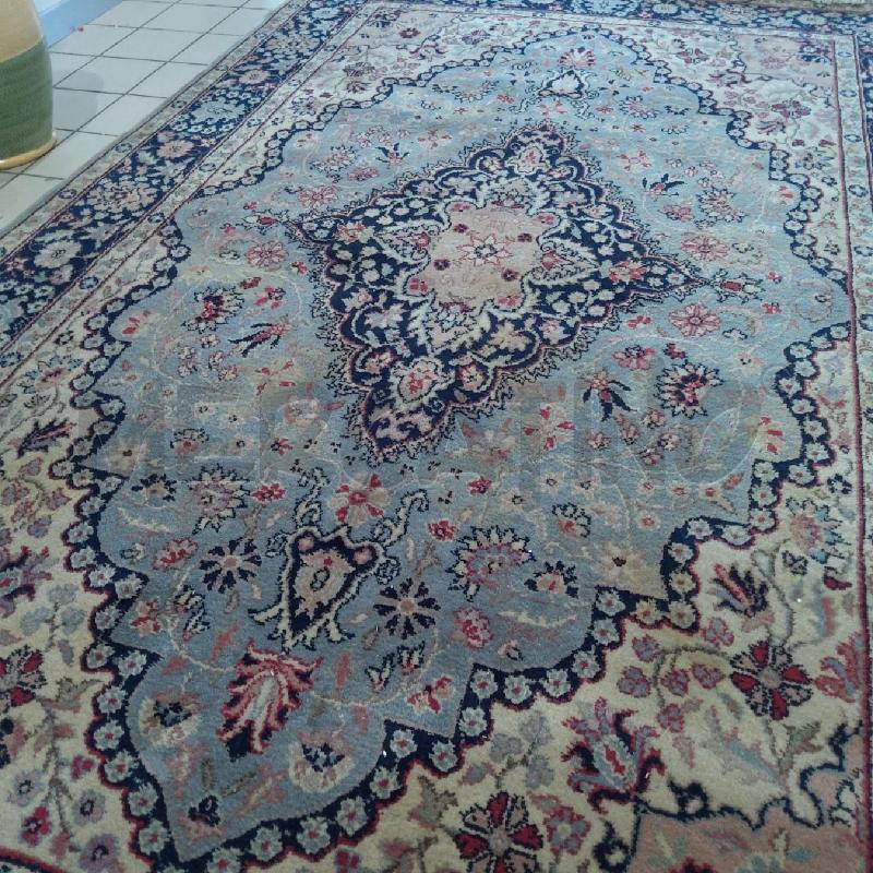 TAPPETO 391 X 178 AZZURRO BLU FRANGE | Mercatino dell'Usato San maurizio canavese 4