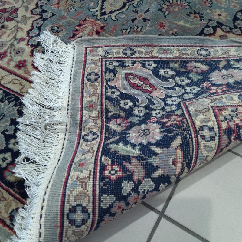 TAPPETO RETTANGOLARE 130 X 70 TORTORA BLU FRANGE BIANCHE | Mercatino dell'Usato San maurizio canavese 4