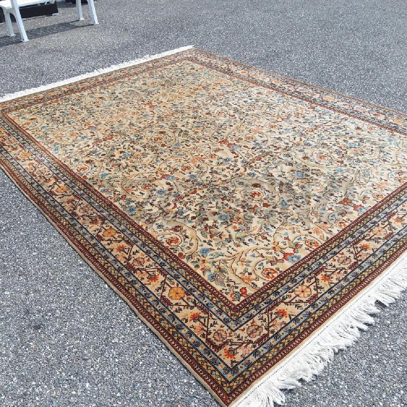 TAPPETO RETT 260X330 FRANGE DECORO FLOREALE GEOMETRICO | Mercatino dell'Usato San maurizio canavese 4