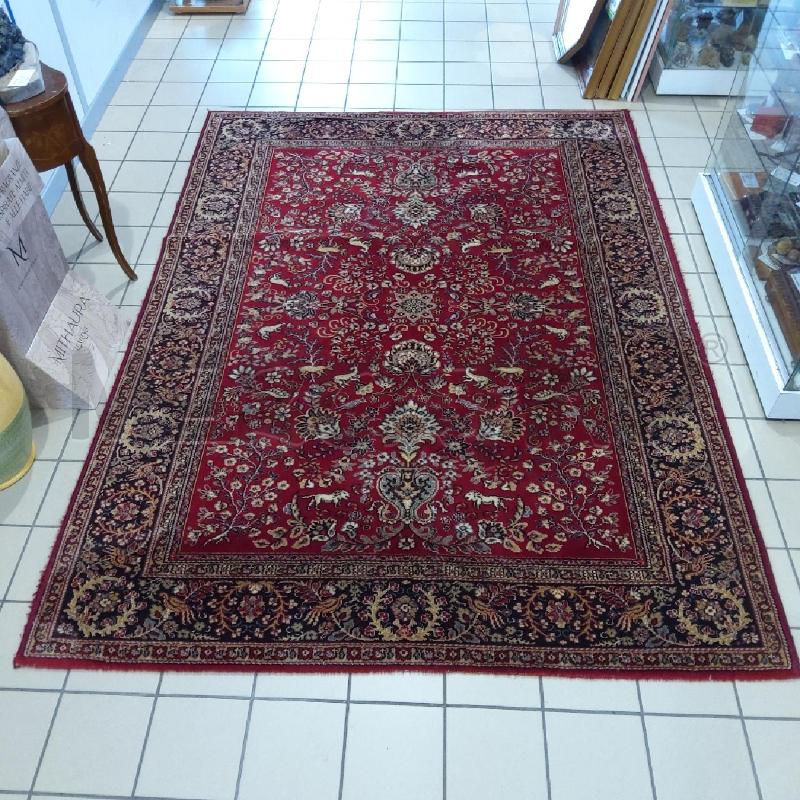 TAPPETO ROSSO LANA NO FRANGE 234X170 | Mercatino dell'Usato San maurizio canavese 1