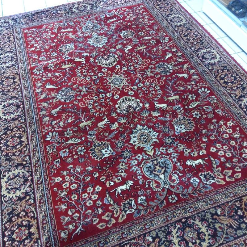 TAPPETO ROSSO LANA NO FRANGE 234X170 | Mercatino dell'Usato San maurizio canavese 2