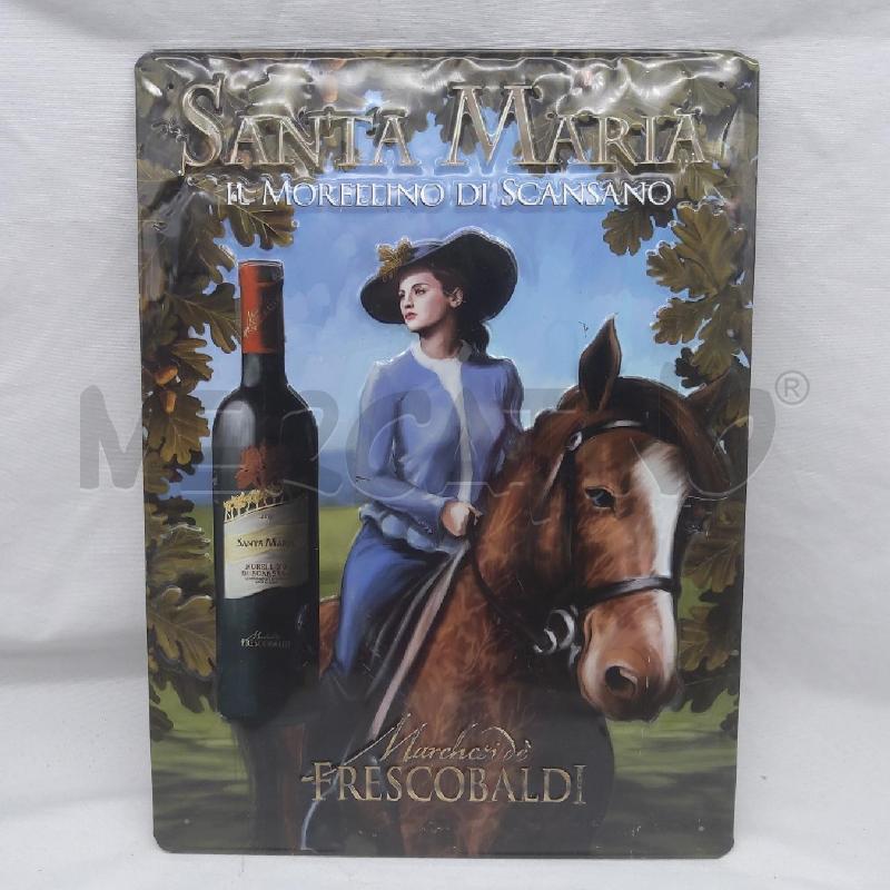 TARGA METALLLO RILIEVO FRESCOBALDI MORELLINO SCANSANO | Mercatino dell'Usato San maurizio canavese 1