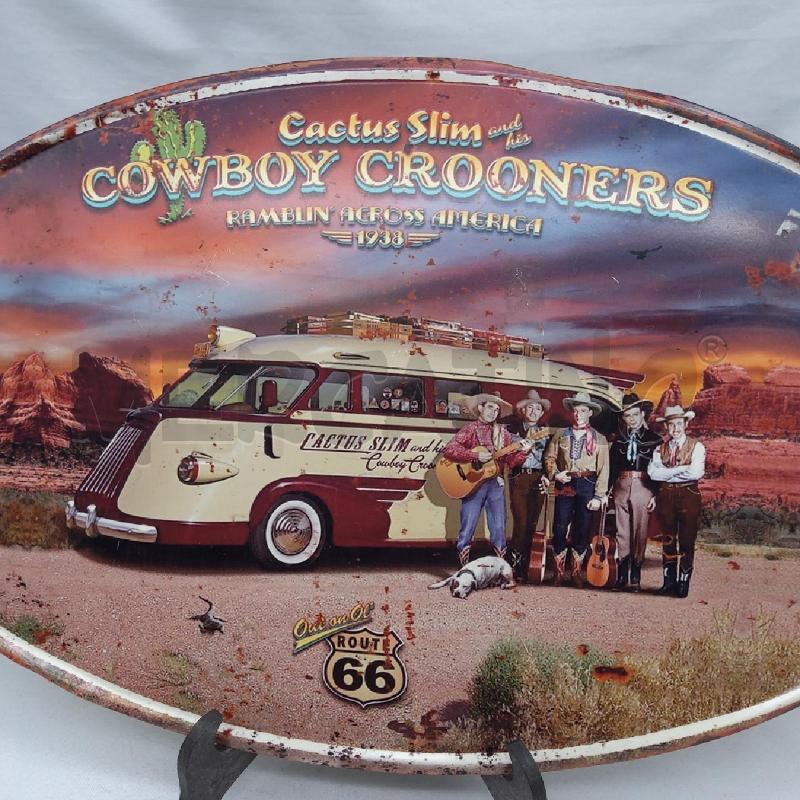 TARGA METALLO OVALE COWBOY CROONERS | Mercatino dell'Usato San maurizio canavese 2