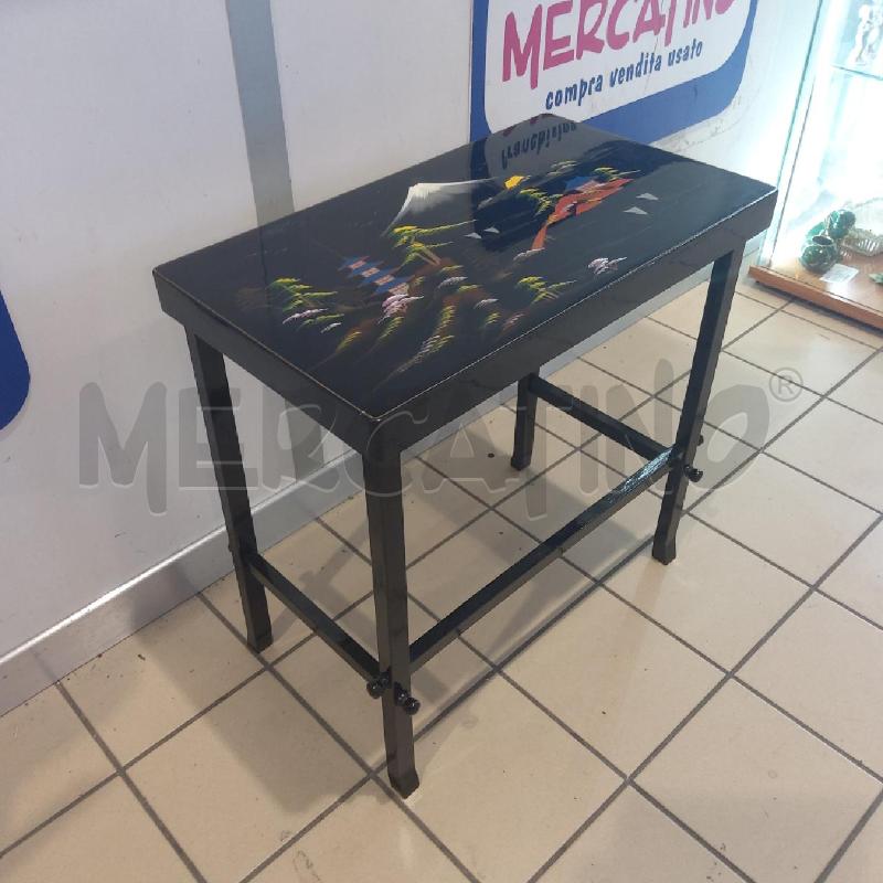 TAVOLINETTO LEGNO LACCATO NERO ORIENTALE | Mercatino dell'Usato San maurizio canavese 2
