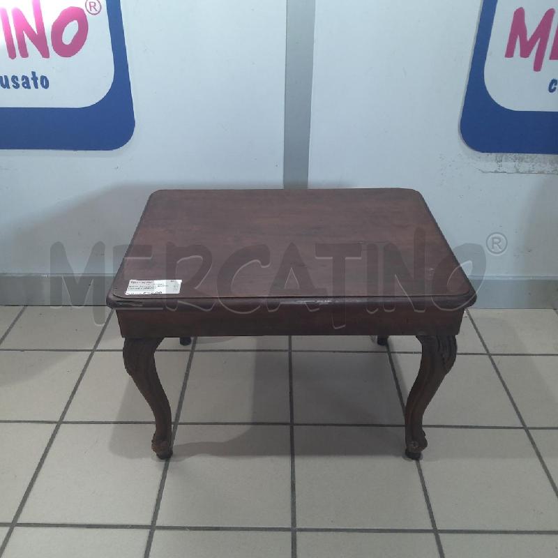TAVOLINO LEGNO BASSO GAMBE CABRIOLE | Mercatino dell'Usato San maurizio canavese 1