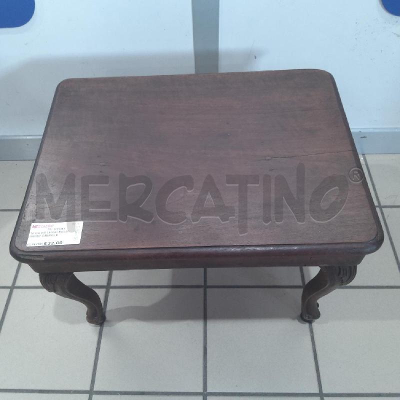 TAVOLINO LEGNO BASSO GAMBE CABRIOLE | Mercatino dell'Usato San maurizio canavese 3
