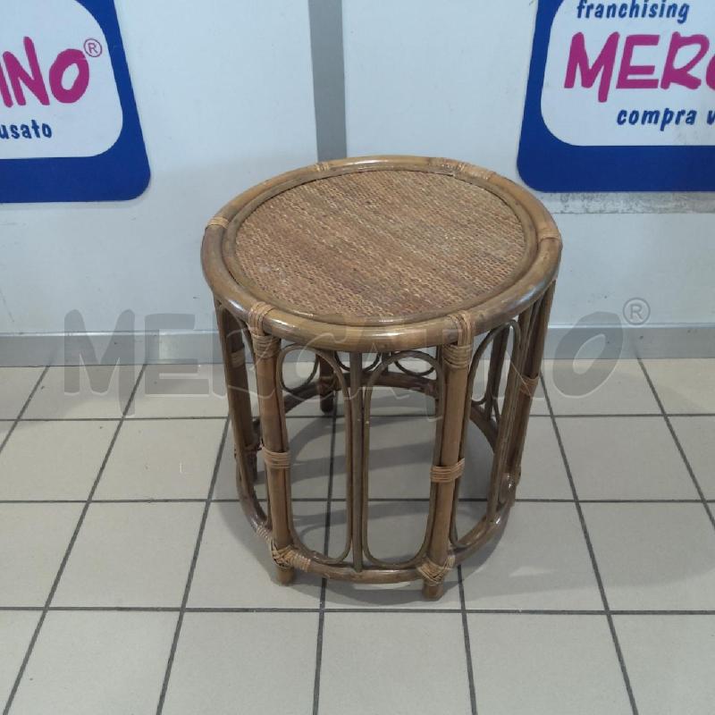 TAVOLINO ROTONDO VIMINI BAMBOO | Mercatino dell'Usato San maurizio canavese 1