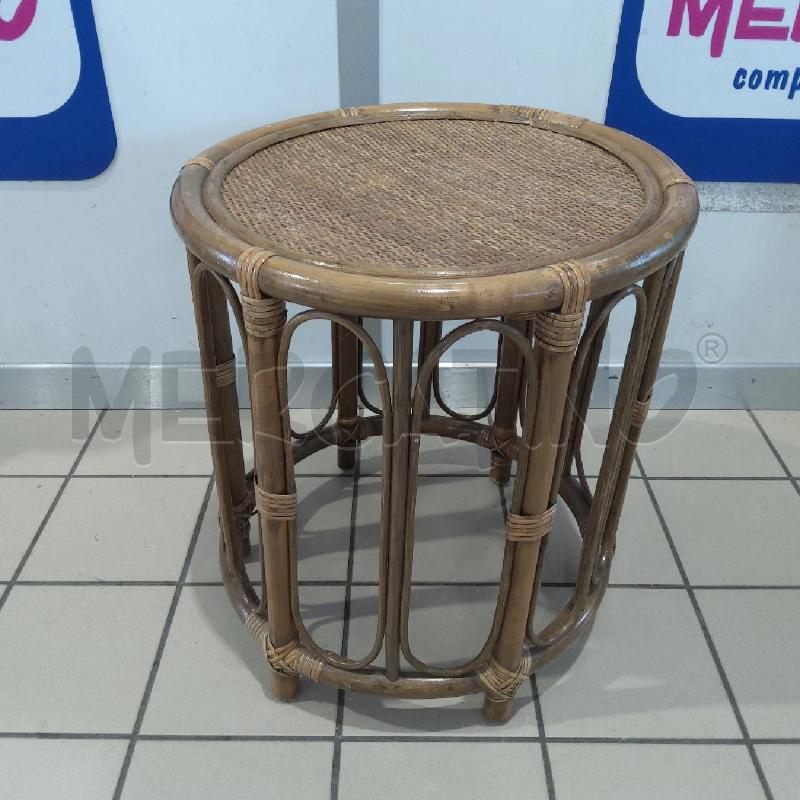 TAVOLINO ROTONDO VIMINI BAMBOO | Mercatino dell'Usato San maurizio canavese 2