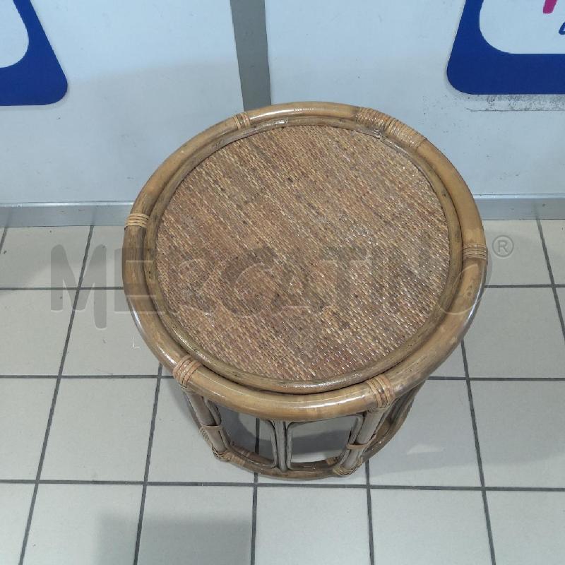 TAVOLINO ROTONDO VIMINI BAMBOO | Mercatino dell'Usato San maurizio canavese 3
