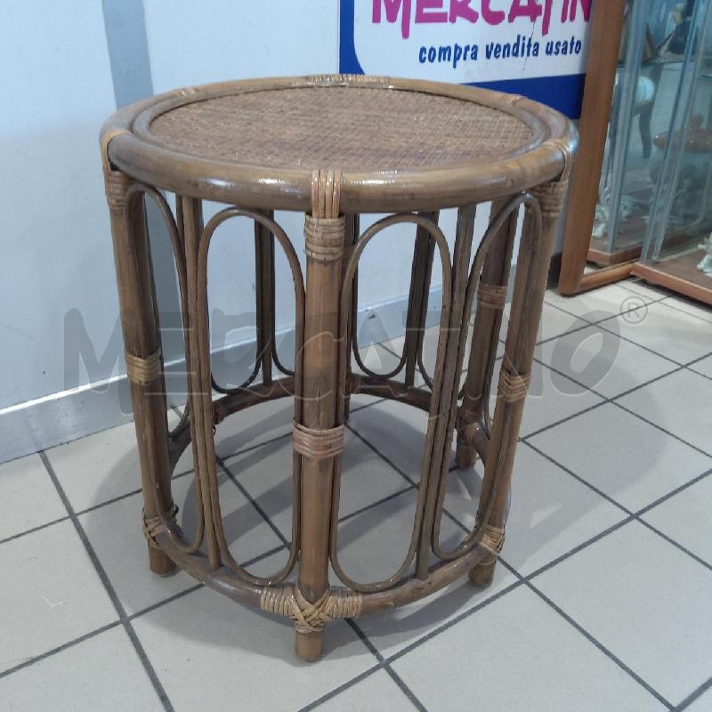 TAVOLINO ROTONDO VIMINI BAMBOO | Mercatino dell'Usato San maurizio canavese 4