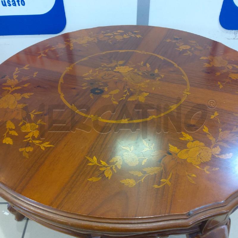 TAVOLINO ROTO LEGNO DECORO FIORI CABRIOLE | Mercatino dell'Usato San maurizio canavese 4