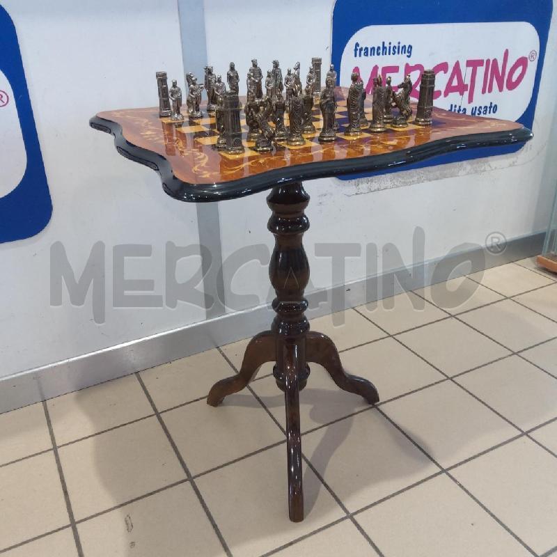 TAVOLINO SCACCHIERA LACCATO SCACCHI METALLO | Mercatino dell'Usato San maurizio canavese 3