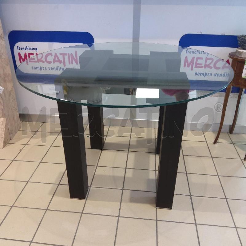 TAVOLO ROTONDO PIANO VETRO BASE VENGE' | Mercatino dell'Usato San maurizio canavese 3