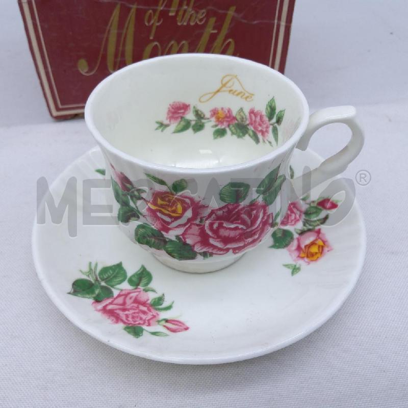 TAZZA + PIATTINO  ROYAL GARDEN JUNE+ SCATOLA | Mercatino dell'Usato San maurizio canavese 2