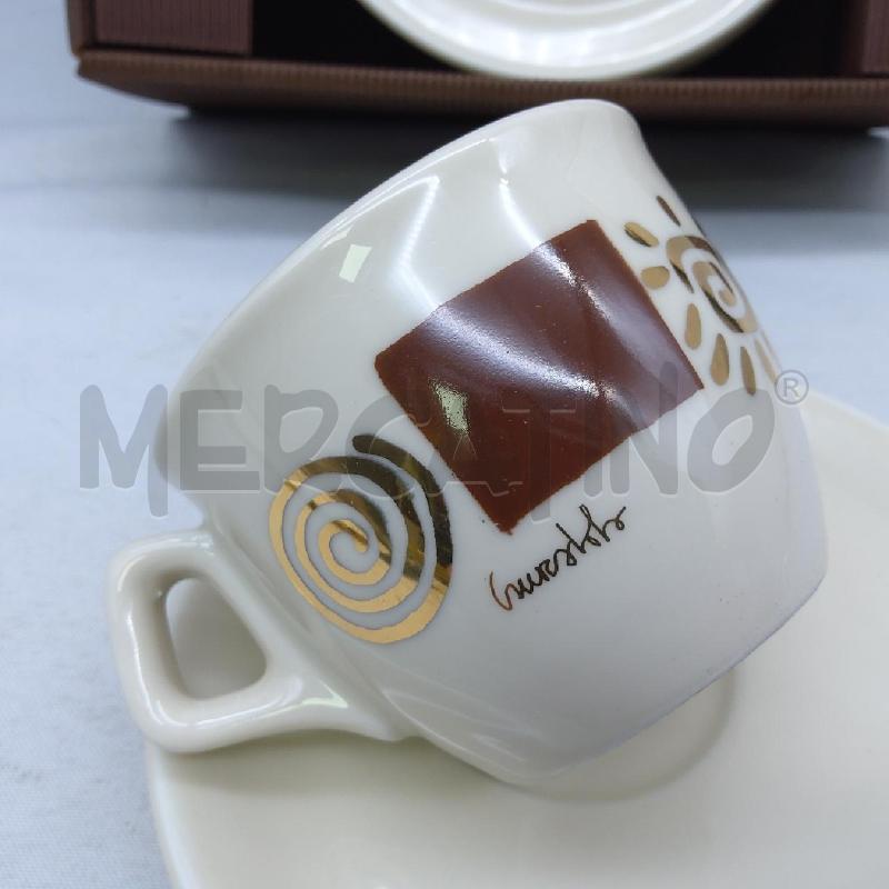 TAZZE CAPPUCCINO PZ. 6 SOLE ORO + PIATTINI  | Mercatino dell'Usato San maurizio canavese 3