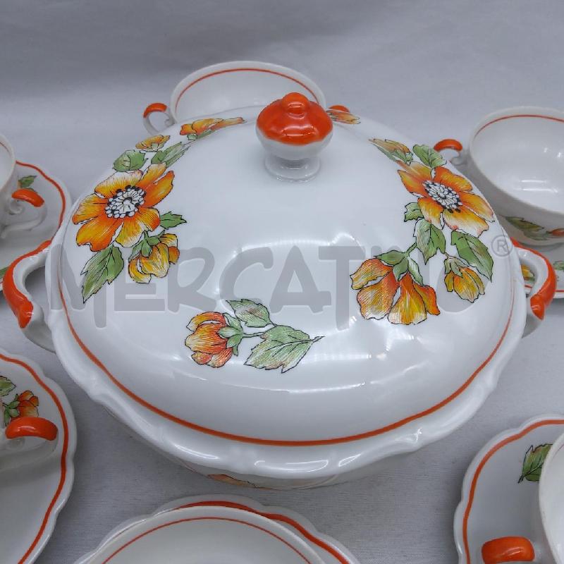 TAZZE PZ. 6 CONSOMME' FIORI ARANCIO + PIATT | Mercatino dell'Usato San maurizio canavese 2