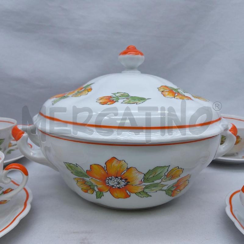 TAZZE PZ. 6 CONSOMME' FIORI ARANCIO + PIATT | Mercatino dell'Usato San maurizio canavese 4