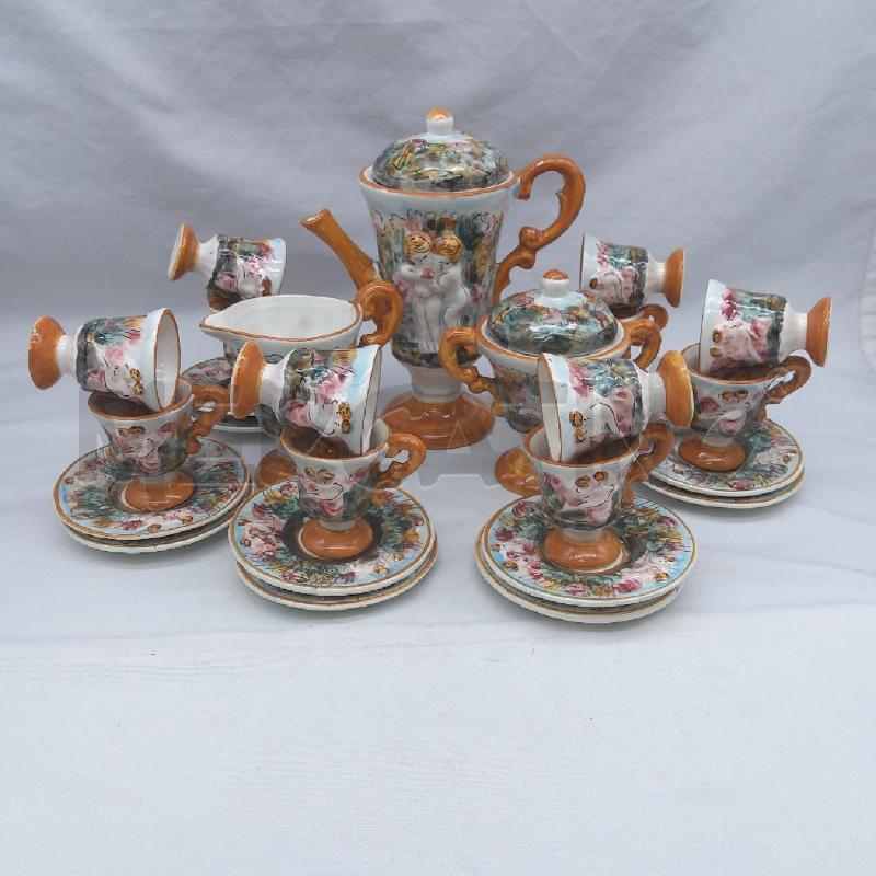 TAZZINE PZ 12 CAPODIMONTE PUTTI SU ARANCIONE | Mercatino dell'Usato San maurizio canavese 1