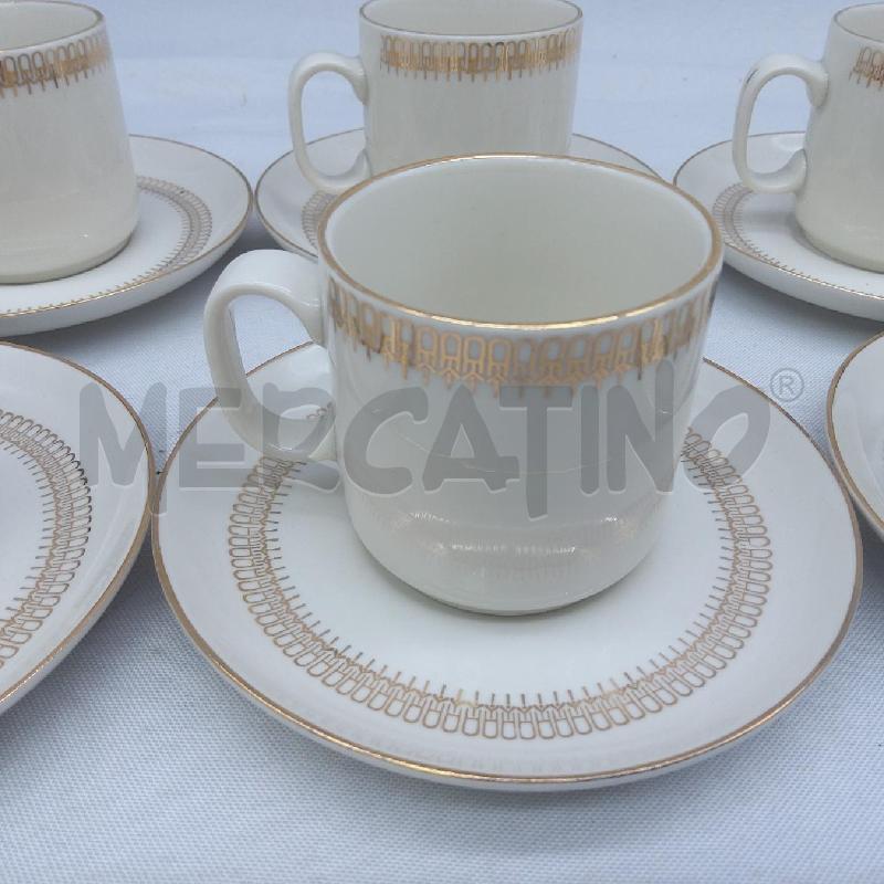TAZZINE PZ 6 + PIATTINO CERAMICA ROYAL DBO DORATO | Mercatino dell'Usato San maurizio canavese 2
