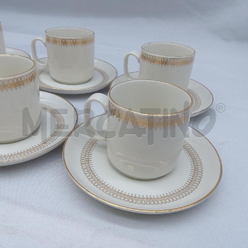 TAZZINE PZ 6 + PIATTINO CERAMICA ROYAL DBO DORATO | Mercatino dell'Usato San maurizio canavese 3