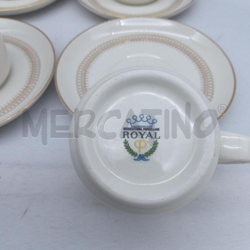 TAZZINE PZ 6 + PIATTINO CERAMICA ROYAL DBO DORATO | Mercatino dell'Usato San maurizio canavese 4