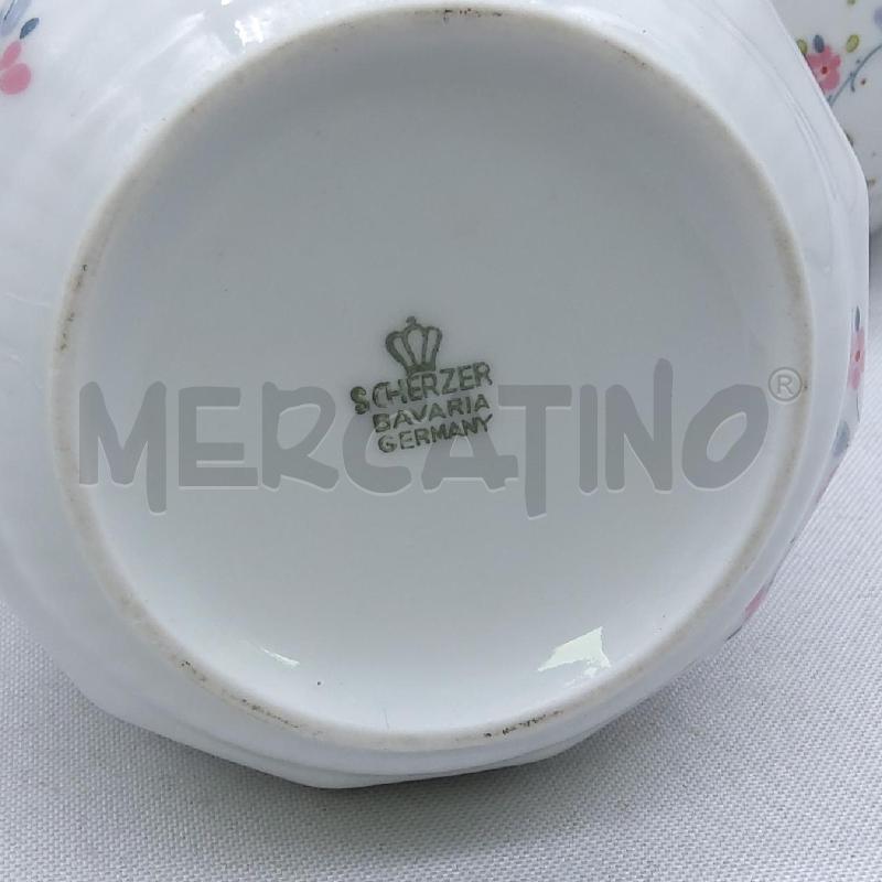 TEIERA + ZUCCHERIERA BAVARIA BIANCO RAMI FIORITI | Mercatino dell'Usato San maurizio canavese 4