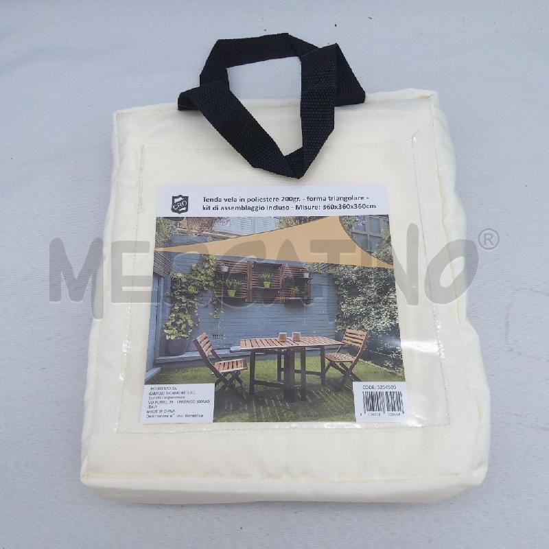 TENDA VELA TRIANGOLARE CREMA | Mercatino dell'Usato San maurizio canavese 1